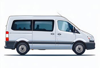 Versatile Cargo Minivan Illustration for Commercial Use