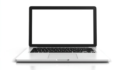 Fototapeta premium Over shoulder view of white blank empty Mockup laptop screen for advertising. Indian adult male student having virtual meeting, training online call, educational webinar, chatting or working at home 