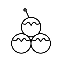 takoyaki line icon