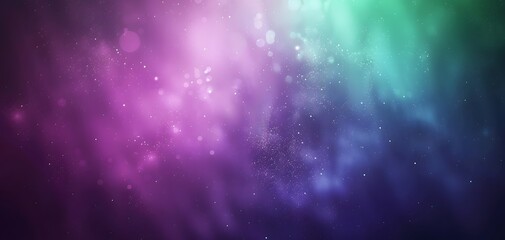 Obraz premium Abstract Purple, Blue, and Green Gradient Background with Blurred Lights