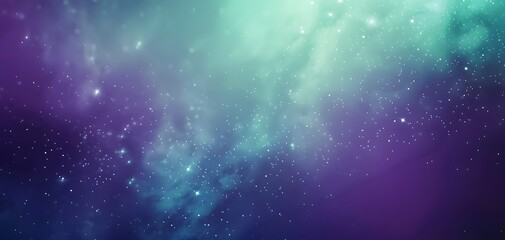 Fototapeta premium Abstract Purple Green Gradient Background With Stars