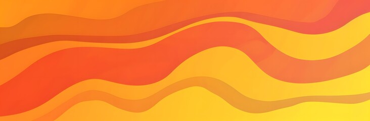 Abstract Yellow Orange Gradient Waves Background