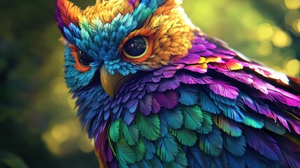 Obraz premium Vibrant Owl Portrait