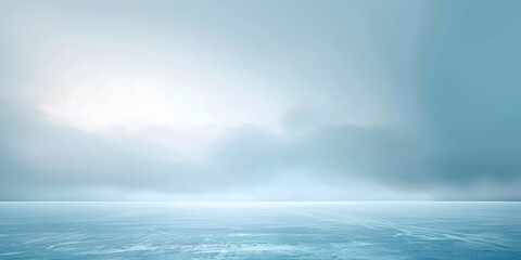 Fototapeta premium Light Blue Gradient Background with Foggy Horizon