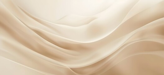 Naklejka premium Abstract Beige Fabric Background with Elegant Curves