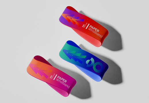 Silicone Wristbands Mockup        
