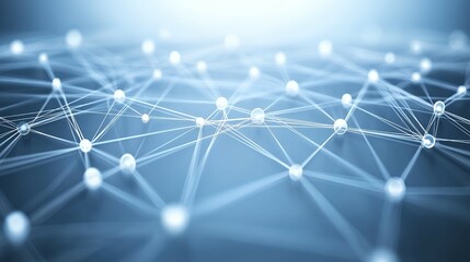 Obraz premium Abstract network with white spheres.