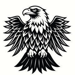 Eagle silhouette vector isolated on white background