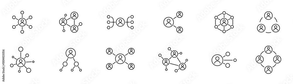 Poster network connection icon. teamwork, connection, structure icons set. vector icons