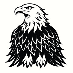 Eagle silhouette vector isolated on white background