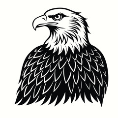 Eagle silhouette vector isolated on white background