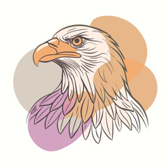 Eagle silhouette vector isolated on white background