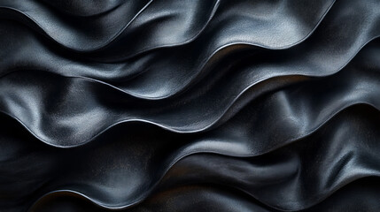 Fototapeta premium Abstract dark waves of fabric.