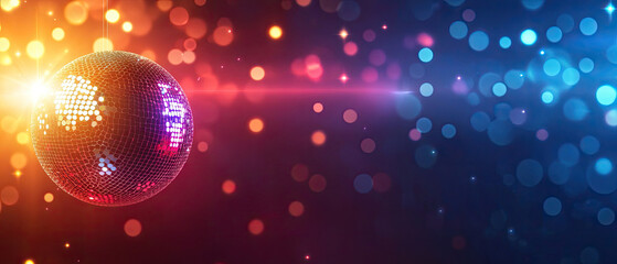 Brilliant disco ball lights up bright festive scene
