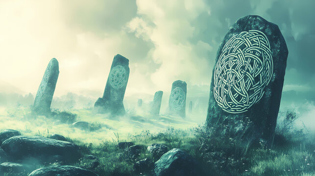 graveyard with clouds