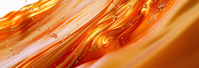 Amber waves with suspended droplets in dynamic flow