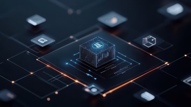 AI-powered electronic support, glowing virtual interface, visualizing streamlined workflow management