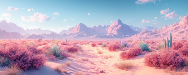 The Arizona desert, a vast landscape, features cacti and mountains in the background, with a vintage, retro aesthetic. The image is ultra-realistic and cinematic in style.
