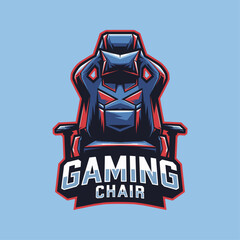 Vector Gaming chair with armrest illustration. Video game entertainment tech comfortable equipment chair concept on isolated background