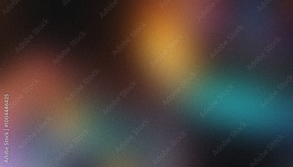 Poster abstract background with a grainy texture showing a blurred gradient from blue to orange, useful for