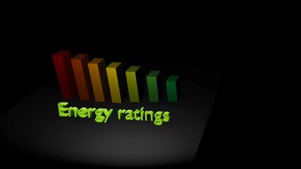 Bar chart energy efficiency rating scale 