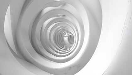 Abstract tunnel or infinite hole in concept of vertigo. Abstract spiral background in black and white pattern
