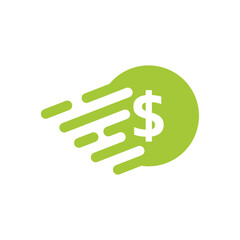 Fast coin money logo. Fast Cash logo.