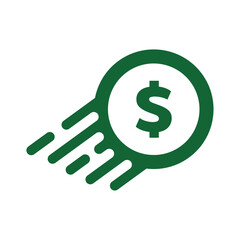 Fast coin money logo. Fast Cash logo.