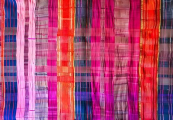 Colorful Woven Batik Cloth Texture