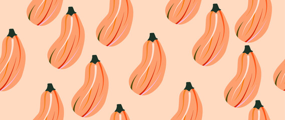 Vector seamless background. Minimalist autumn pattern. Modern print. Ideal for textile design, screensavers, covers, cards, invitations and posters.