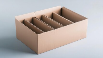 Corrugated box with custom-fit dividers to securely transport multiple products without shifting   custom dividers, product safety