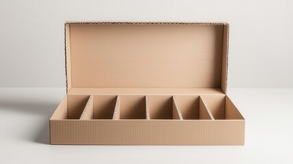 Corrugated box with custom-fit dividers to securely transport multiple products without shifting   custom dividers, product safety