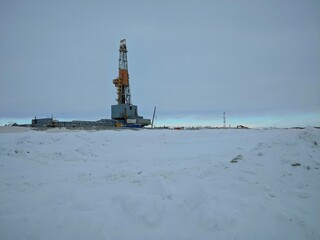 Drilling of oil and gas wells at the Severnoye field in Russia