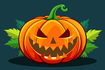 halloween pumpkin on a white background