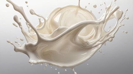 Milk splash pattern silky and smooth