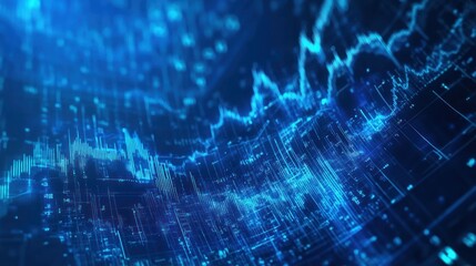 Obraz premium Abstract Blue Data Visualization