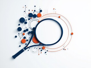 Obraz premium Abstract Tennis Racquet with Geometric Design