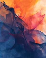 Colorful abstract art with flowing shapes