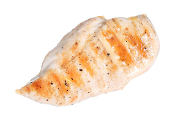 Delicious grilled chicken breast isolated on white