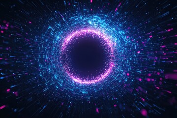 Colorful electric energy in circular pattern