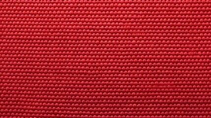 Red Woven Fabric Texture Background Top View