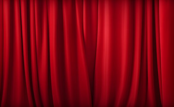Red Stage Curtain Texture Background