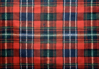 Red Tartan Fabric Plaid Pattern Texture