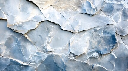 Obraz premium Rough Stone Texture with layers of frost and a thin sheet of ice