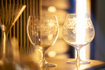 Close up on a table with luxury crockery, no people are visible.