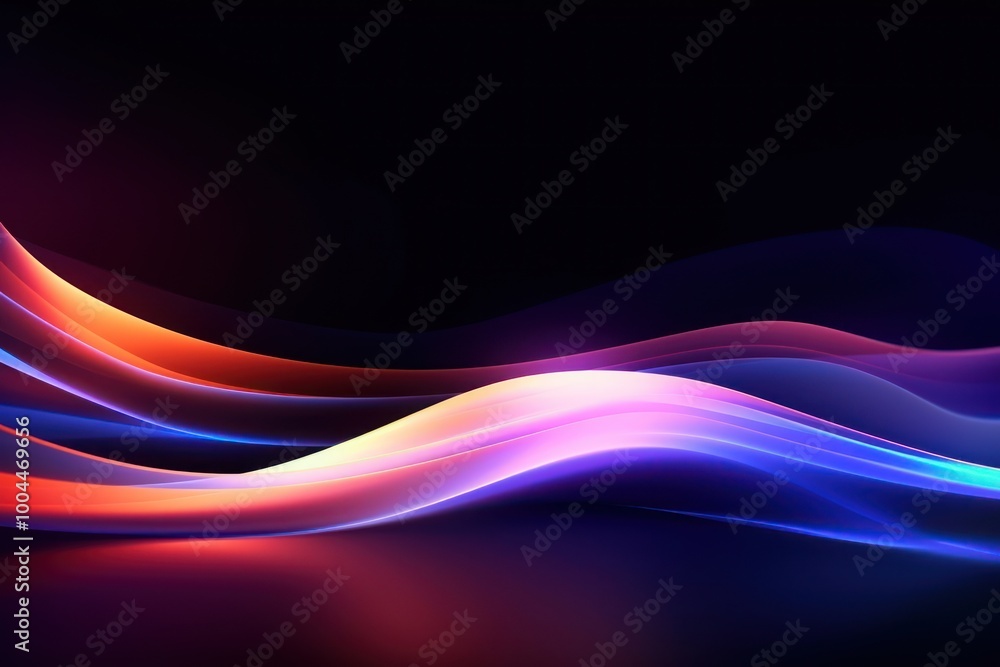 Canvas Prints neon dynamic light backgrounds abstract.