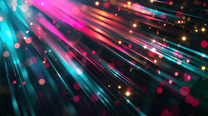 Abstract Colorful Light Rays