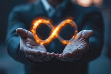 Man with Infinity Sign