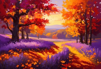 vibrant nature study capturing stunning seasonal color changes landscapes during transitioning months, autumn, flora, fauna, leaves, trees, flowers