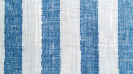 Light blue and white striped texture linen fabric. 